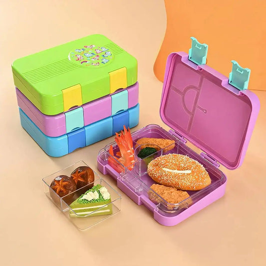 Double Buckle Tritan Bento Box / Portable Lunch Box / Microwave-Safe Freshness Preservation Meal Container for Students & Kids