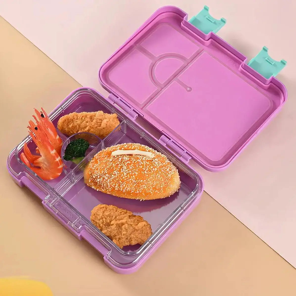 Double Buckle Tritan Bento Box / Portable Lunch Box / Microwave-Safe Freshness Preservation Meal Container for Students & Kids